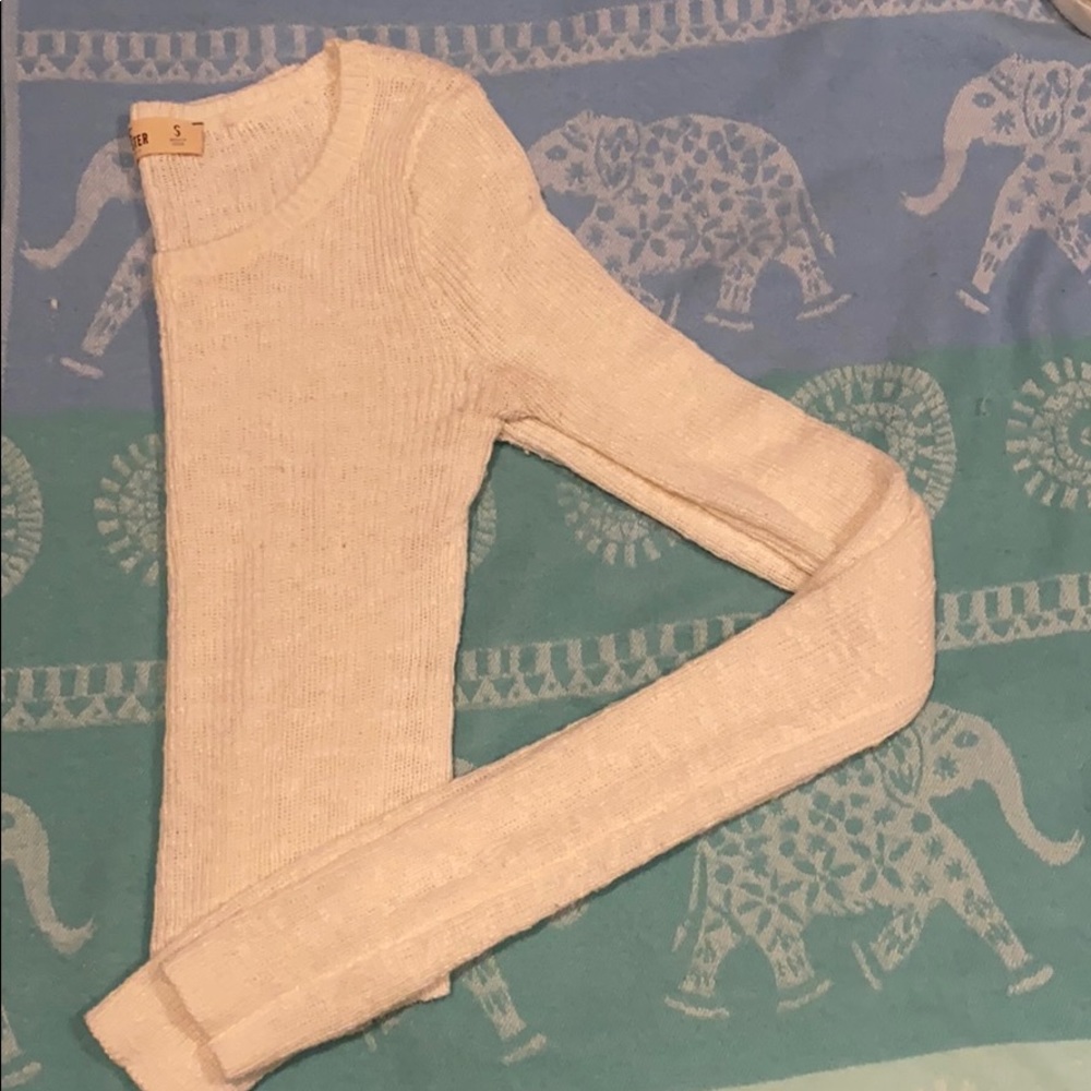 HOLLISTER | white crop cardigan